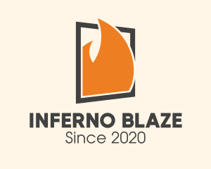 Burning Fire Window logo design