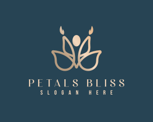 Yoga Lotus Petal logo design