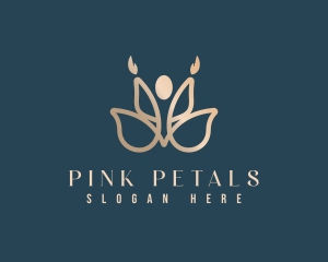 Yoga Lotus Petal logo design