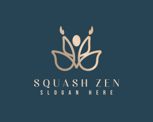 Yoga Lotus Petal logo design