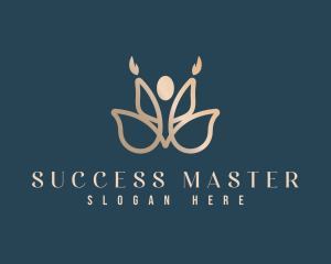 Yoga Lotus Petal logo design