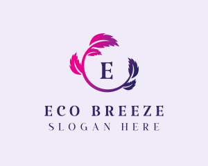 Eco Wellness Leaf logo design