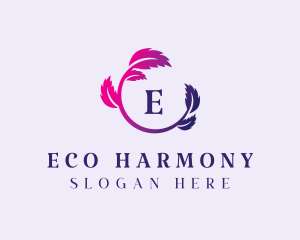 Eco Wellness Leaf logo design