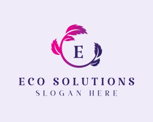 Eco Wellness Leaf logo design