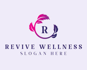 Eco Wellness Leaf logo design