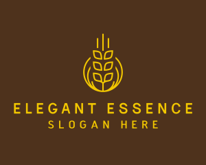 Wheat Grain Farm Logo
