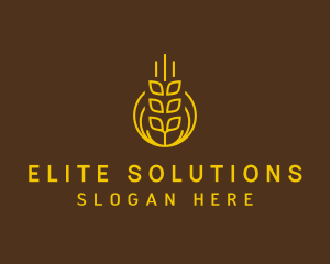 Wheat Grain Farm Logo