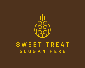 Wheat Grain Farm Logo