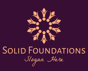 Floral Bud Circle Logo
