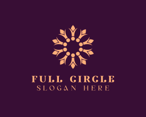 Floral Bud Circle logo design