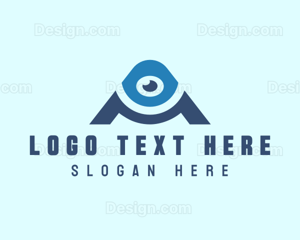Optical Eye Letter A Logo