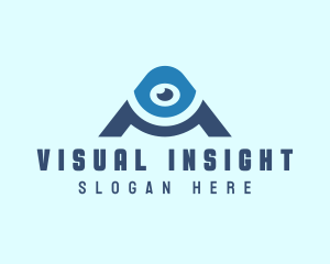 Optical Eye Letter A logo