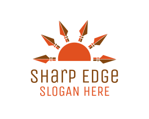 Orange Sun Spears logo design