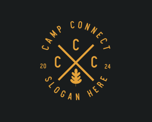 Rustic Leaf Camping logo design