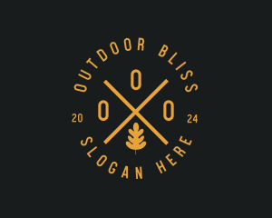 Rustic Leaf Camping logo design