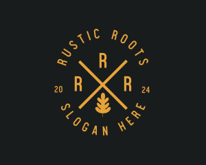 Rustic Leaf Camping logo design