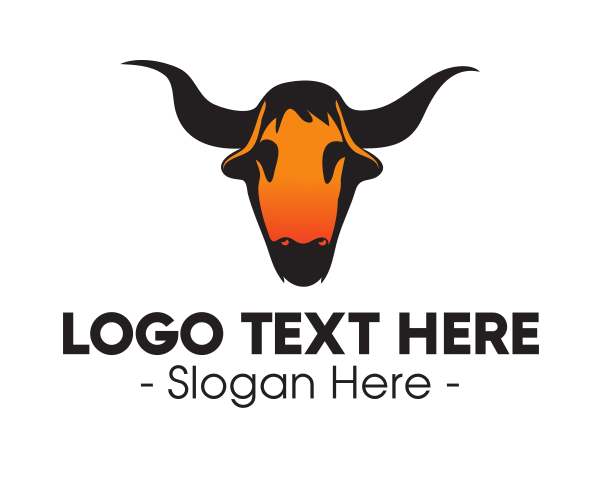 Bull Skull logo example 3