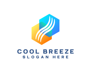 HVAC Cooling Heating logo design