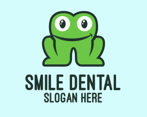 Green Dental Tooth Frog logo design