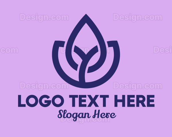 Purple Flower Garden Logo