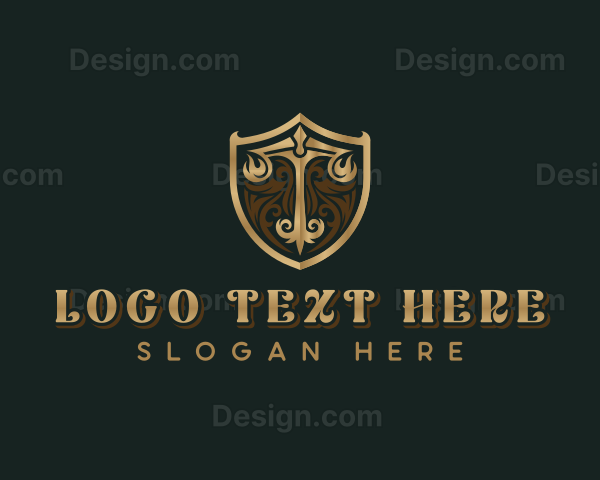 Shield Luxury Letter T Logo