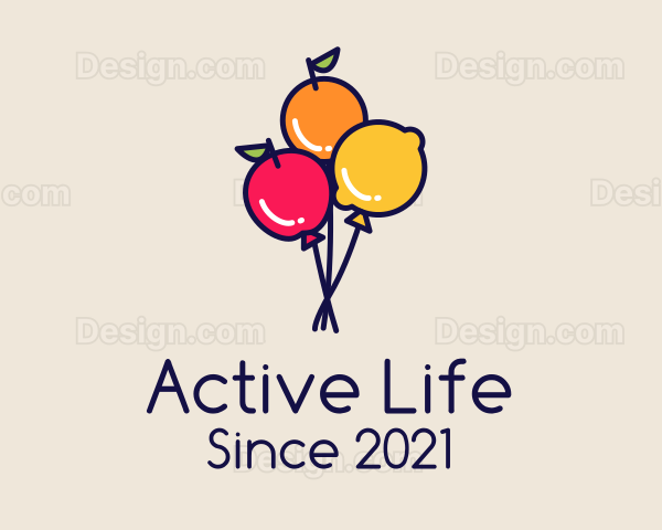 Fresh Fruit Balloon Logo