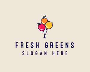 Fresh Fruit Balloon logo design