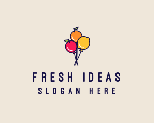 Fresh Fruit Balloon logo design