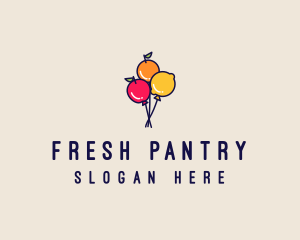 Fresh Fruit Balloon logo design