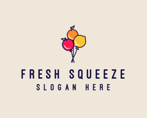 Fresh Fruit Balloon logo design