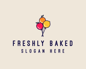 Fresh Fruit Balloon logo design