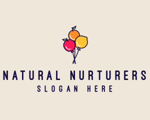 Fresh Fruit Balloon logo design