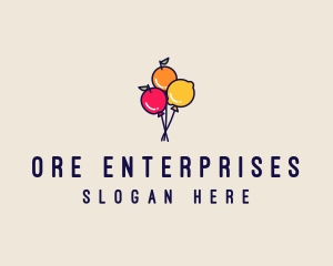 Fresh Fruit Balloon logo design