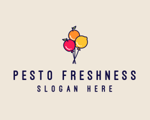 Fresh Fruit Balloon logo design