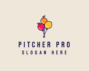 Fresh Fruit Balloon logo design