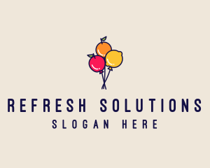 Fresh Fruit Balloon logo design