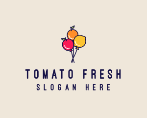 Fresh Fruit Balloon logo design