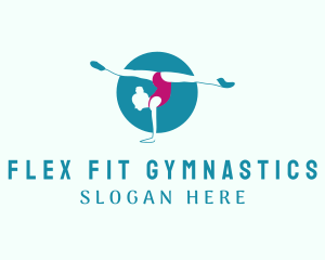 Gymnastics Stretching Woman logo
