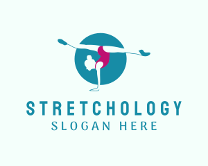 Gymnastics Stretching Woman logo