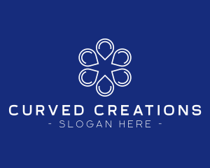 Minimalist Star Flower logo design