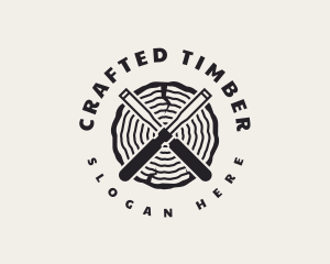 Wood Chisel Log logo design