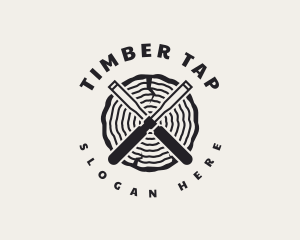 Wood Chisel Log logo design