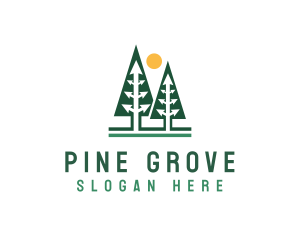 Arrow Pine Trees logo design
