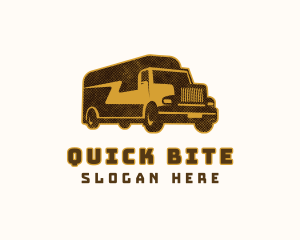 Rustic Lightning Truck Logistics logo design