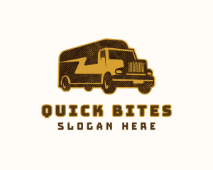 Rustic Lightning Truck Logistics logo design