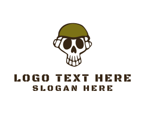 Skull Army Soldier logo