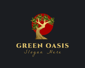 Bonsai Tree Plant logo