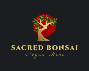 Bonsai Tree Plant logo