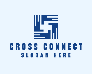 Blue Medical Cross logo design