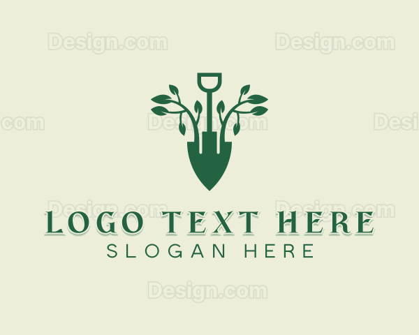 Shovel Lawn Gardening Logo